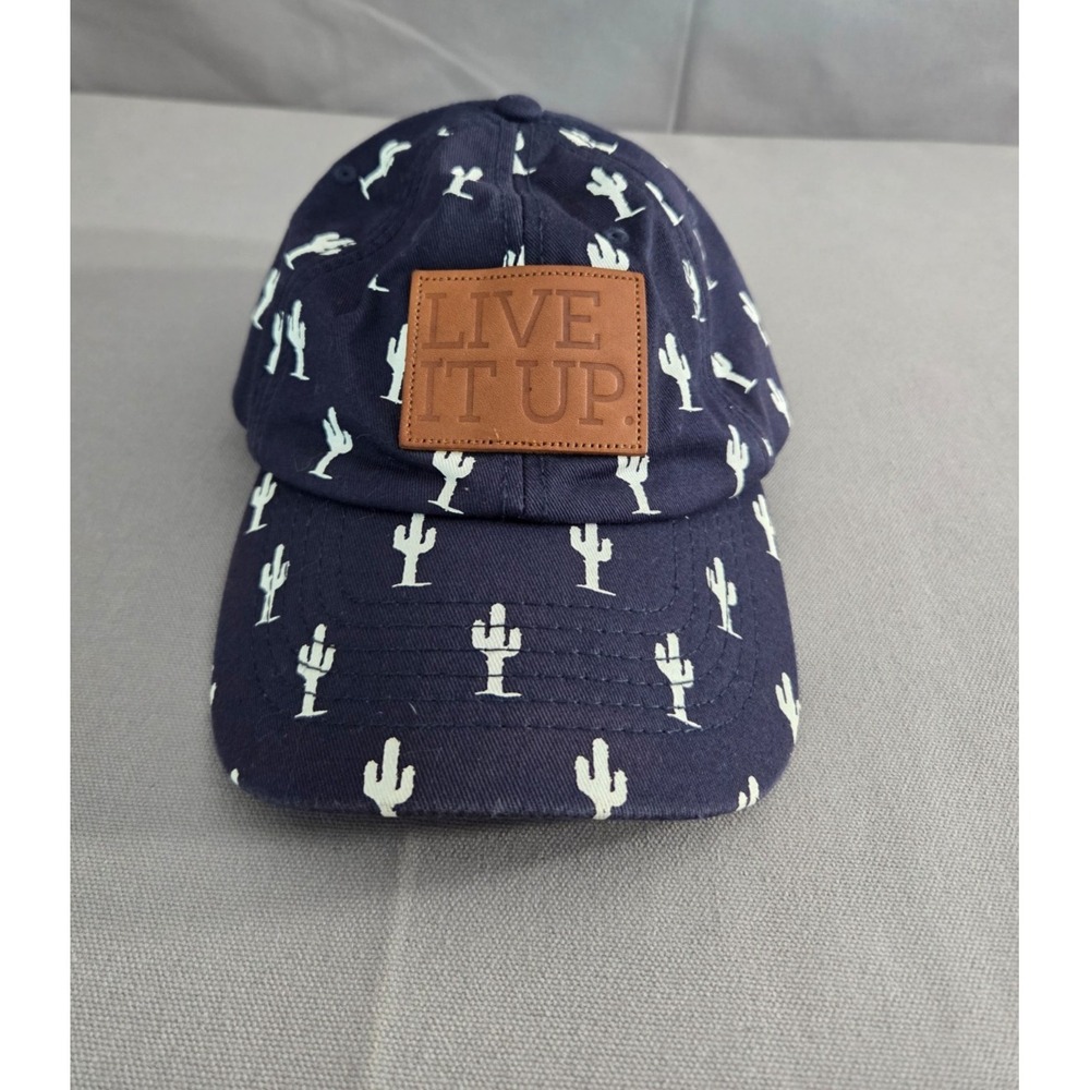 Oliver & Otis Hat Womens Strap Back Blue Cactus Outdoor Hiking Adjustable Cap